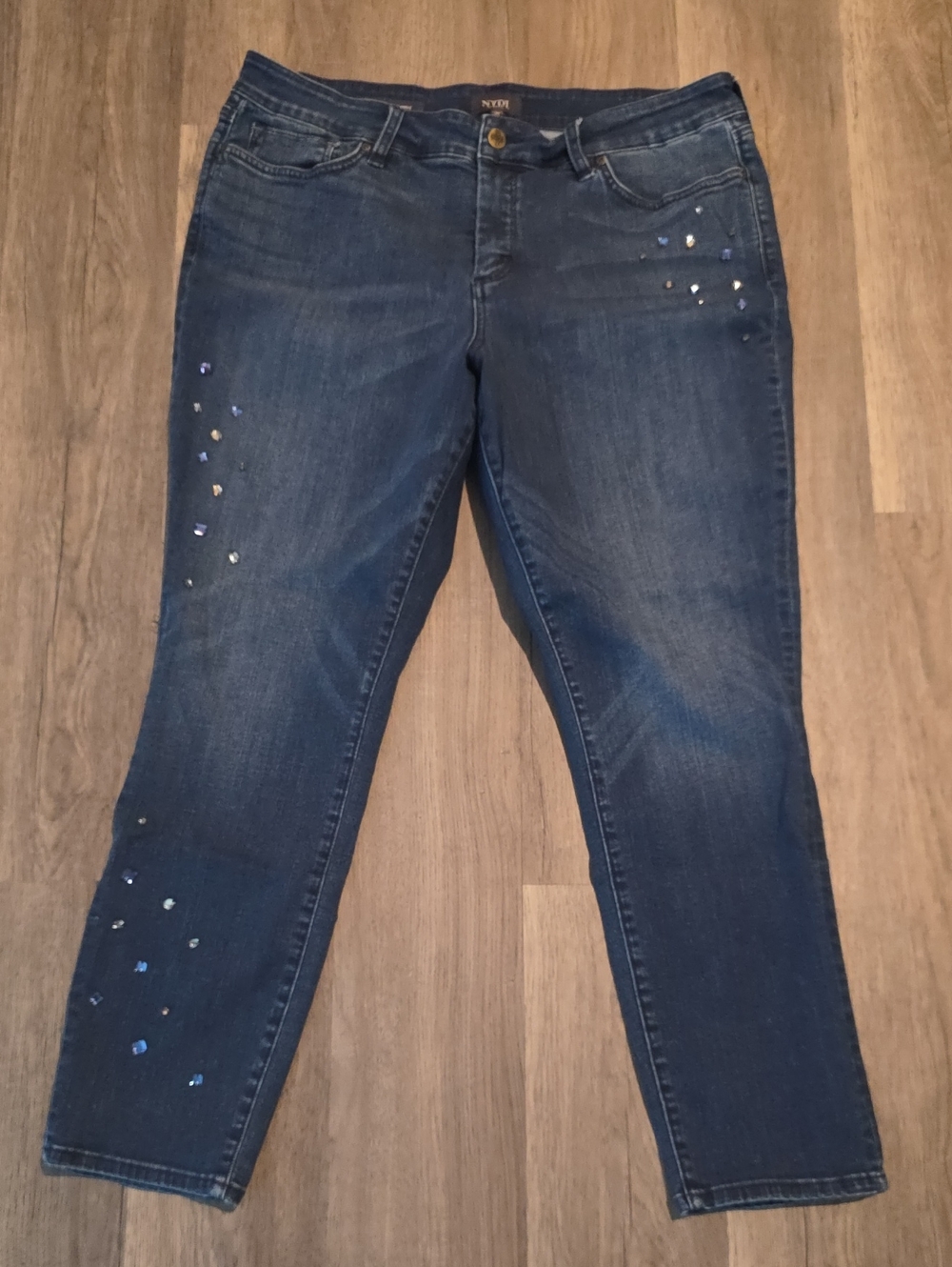 NYDJ Ami Jeweled Skinny Jeans 16